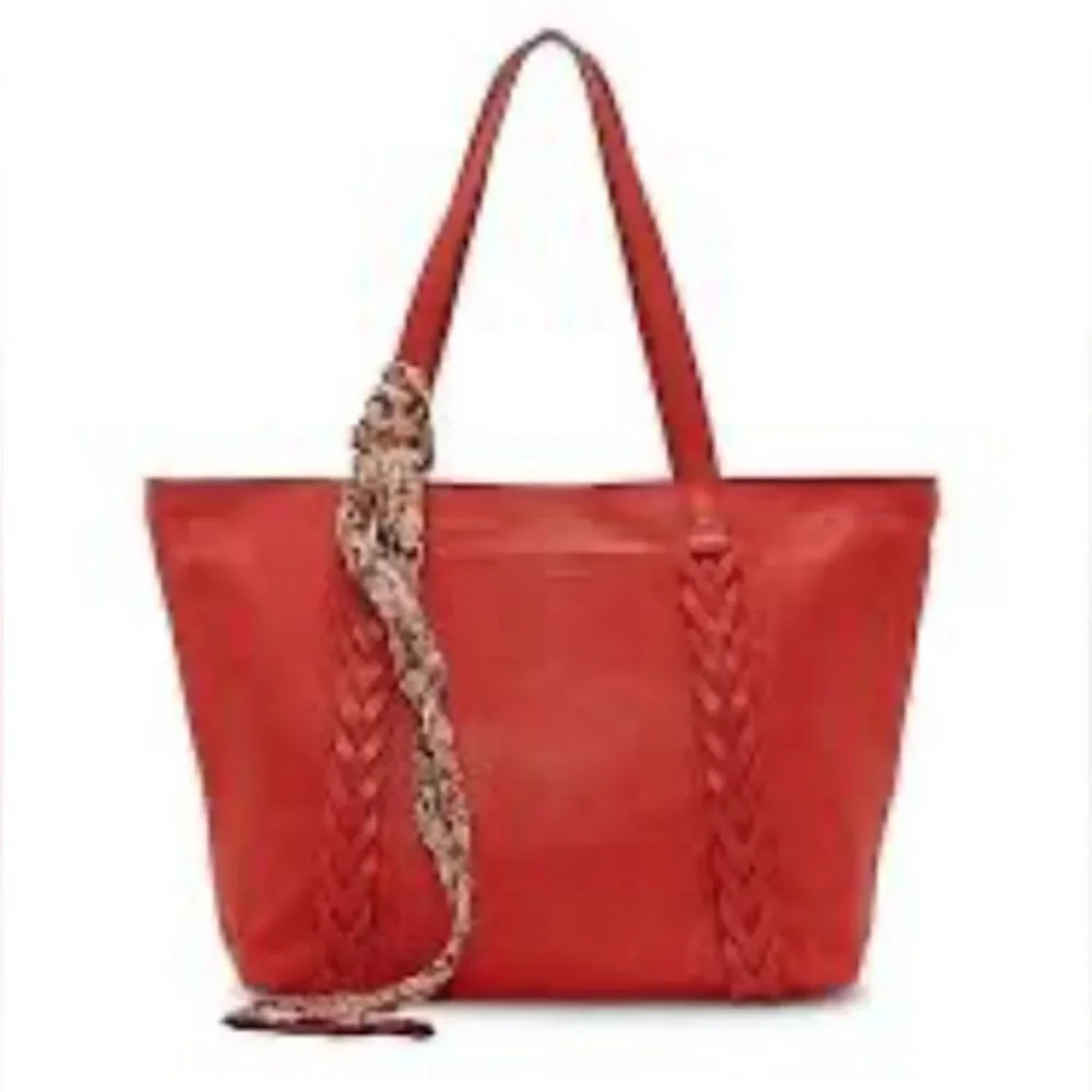 Lucky Brand Ella Leather Bohemian Tote Shoulder Bag Purse